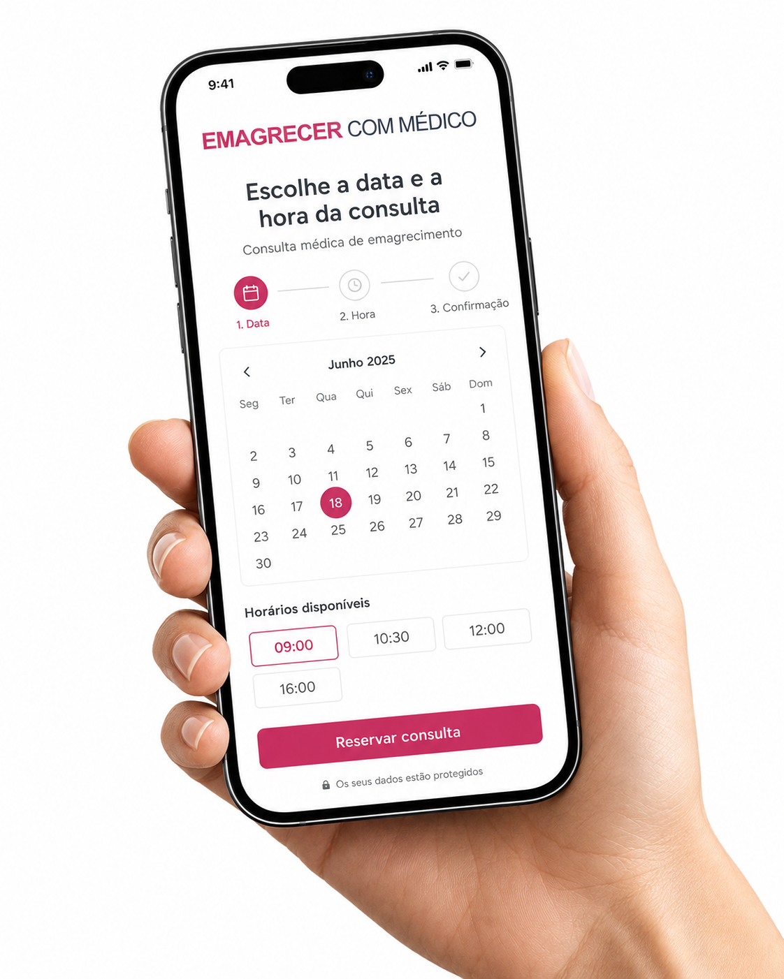 Escolher data e hora