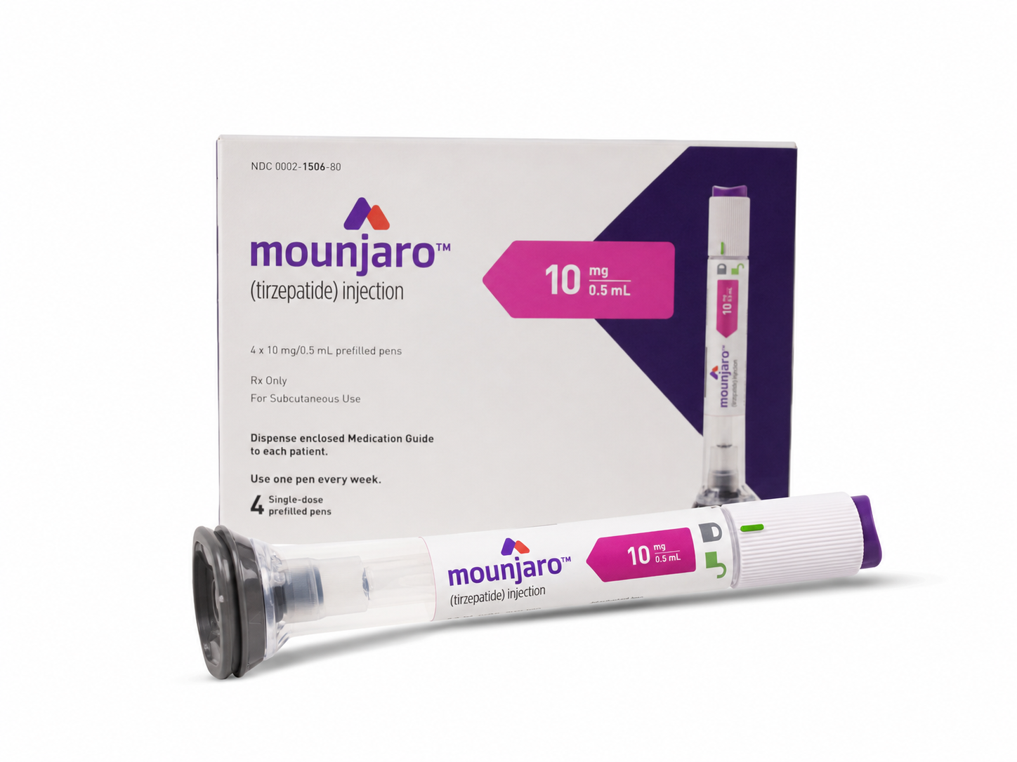 Caixa e caneta de Mounjaro
